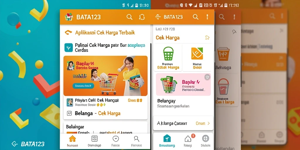 Tampilan antarmuka aplikasi BATA123 untuk cek harga dengan mudah.