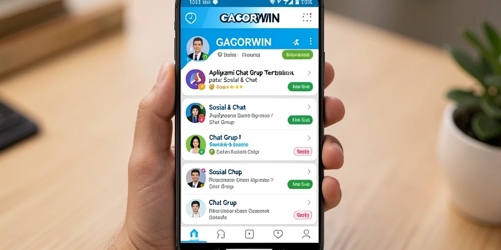 Tampilan antarmuka GACORWIN untuk Chat Grup yang menarik dan intuitif.