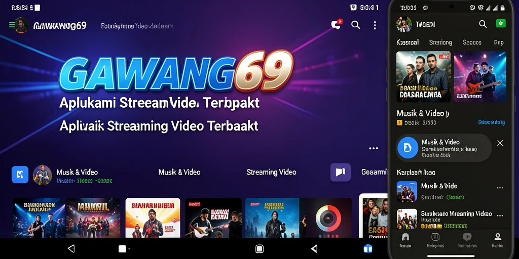 Tampilan antarmuka GAWANG69 dengan berbagai pilihan konten video yang menarik.