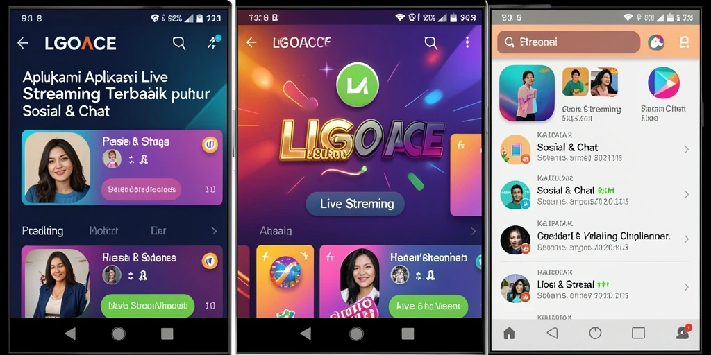 Antarmuka pengguna LGOACE saat melakukan live streaming yang interaktif.