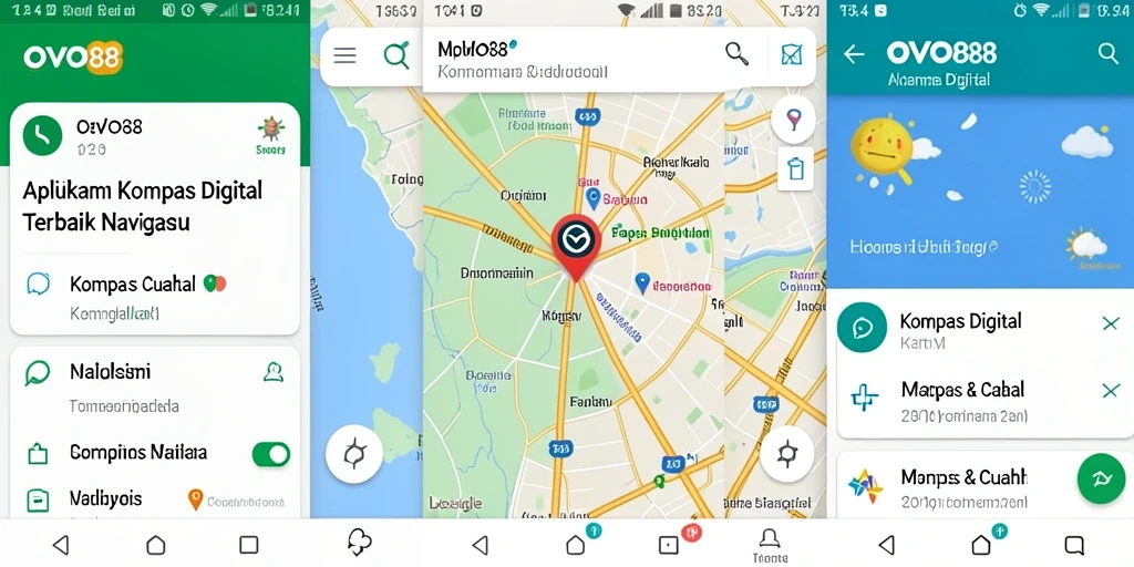 Antarmuka OVO88 menampilkan fungsi kompas digital yang sederhana dan akurat.